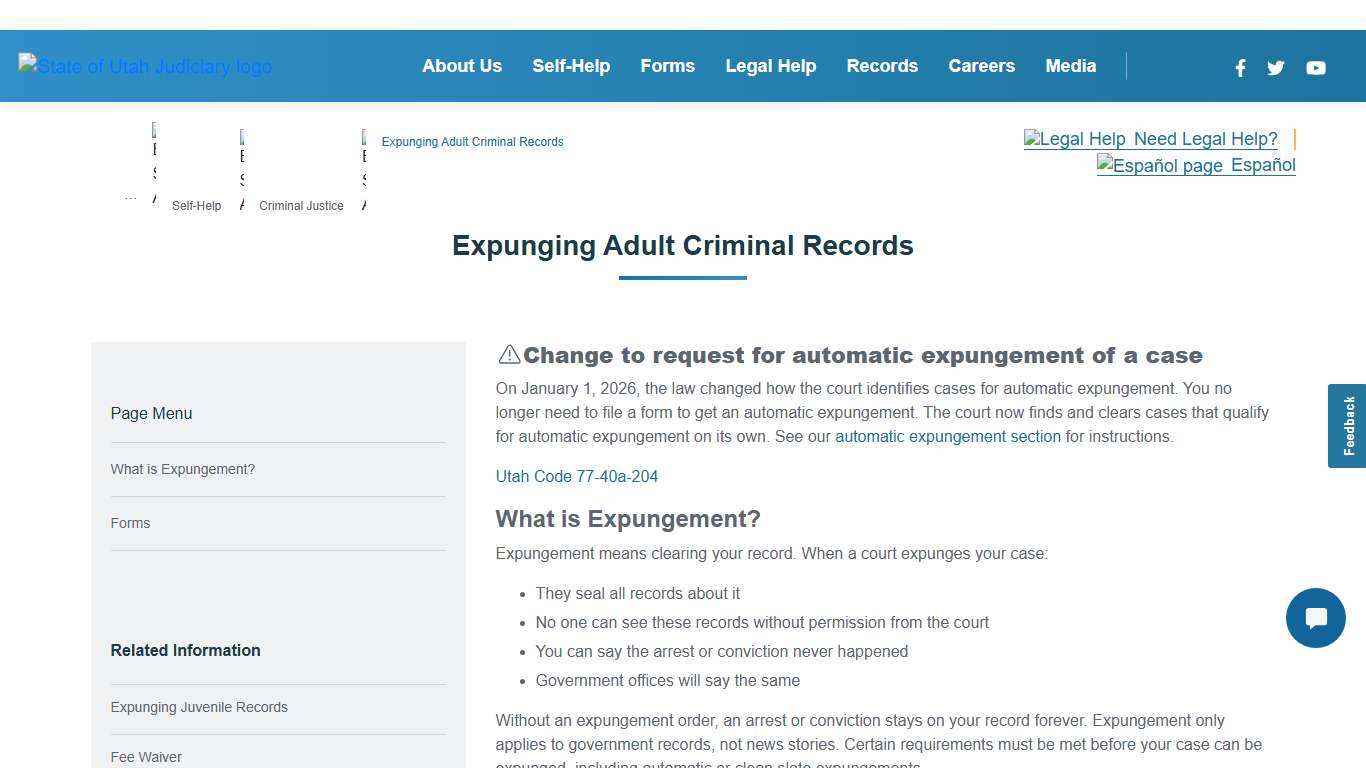 Expunging Adult Criminal Records